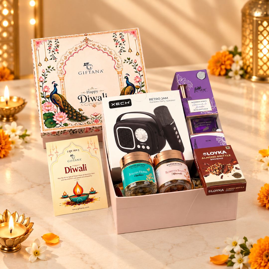 Exclusive Diwali Gifts Hampers - Bluetooth Speaker & Treats